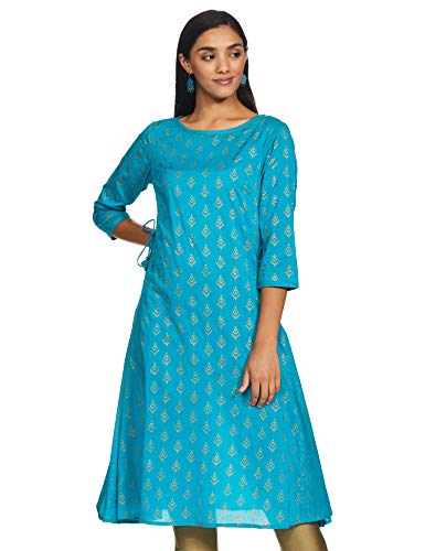 Image of Zemyra Women's Cotton Print Regular Kurta