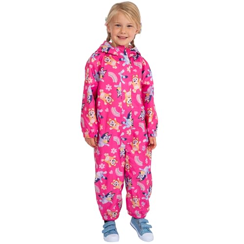 Bluey Raincoat | Bingo Kids Rain Suit | All In One Raincoat For Girls | Sizes 2T To 83