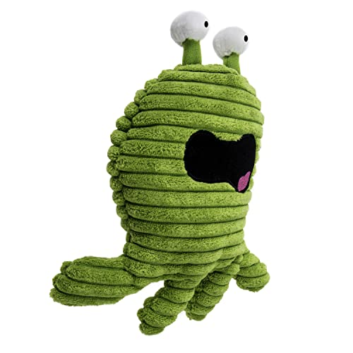 Image of goDog PlayClean Germs Squeaky Plush Dog Toy with Odor-Eliminating Essential Oils, Chew Guard Technology - Green, Large