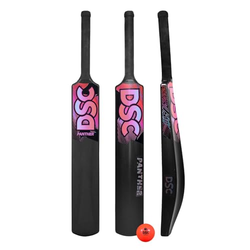 Image of DSC Plastic Cricket Bat with PVC Ball - Durable All-Weather Lightweight Outdoor & Indoor Play Bat with Ergonomic Grip and Vibrant Design