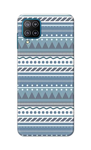 Image of Printed Hard Back Cover Case for Samsung Galaxy F12 Back Cover (Seamless Geometric Tribal Pattern) -1803