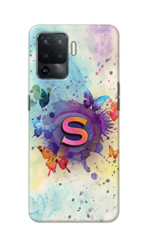 Image of PRINTFIDAA� Printed Hard Back Cover Case for Oppo F19 Pro Back Cover (Alphabet S) -2808