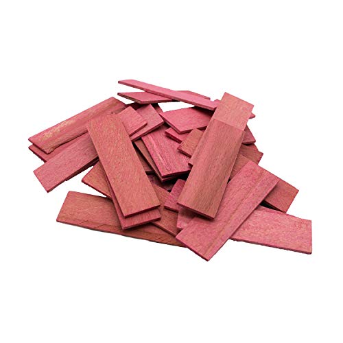 SILISTO Lot de 1000 cales de vitrage en bois de hêtre 80 x 24 x 2 mm Rouge Cover