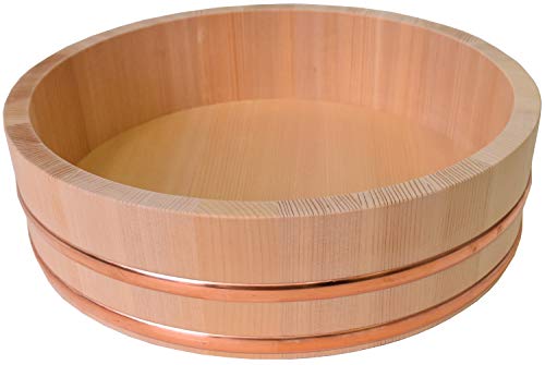 木曽工芸 Kiso Kogei FH-33 Ohitsu Wooden Sawara Sushi Rice Stand, 13.0 inches (33 cm), Approx. 5 Pairs