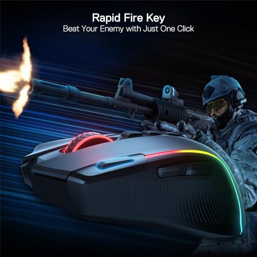 image for Redragon M612 PRO RGB Gaming Mouse, 8000 DPI Wired/Wireless Optical Mo