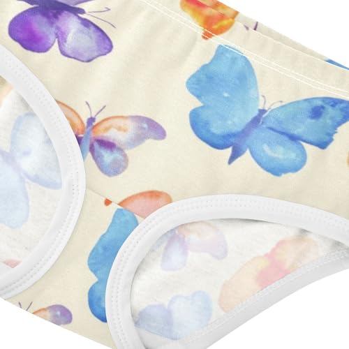 Girls Underwear Toddlers 2t Cotton Panties for Girl Designer Briefs Underpants Butterfly Colorful Orange Beige4
