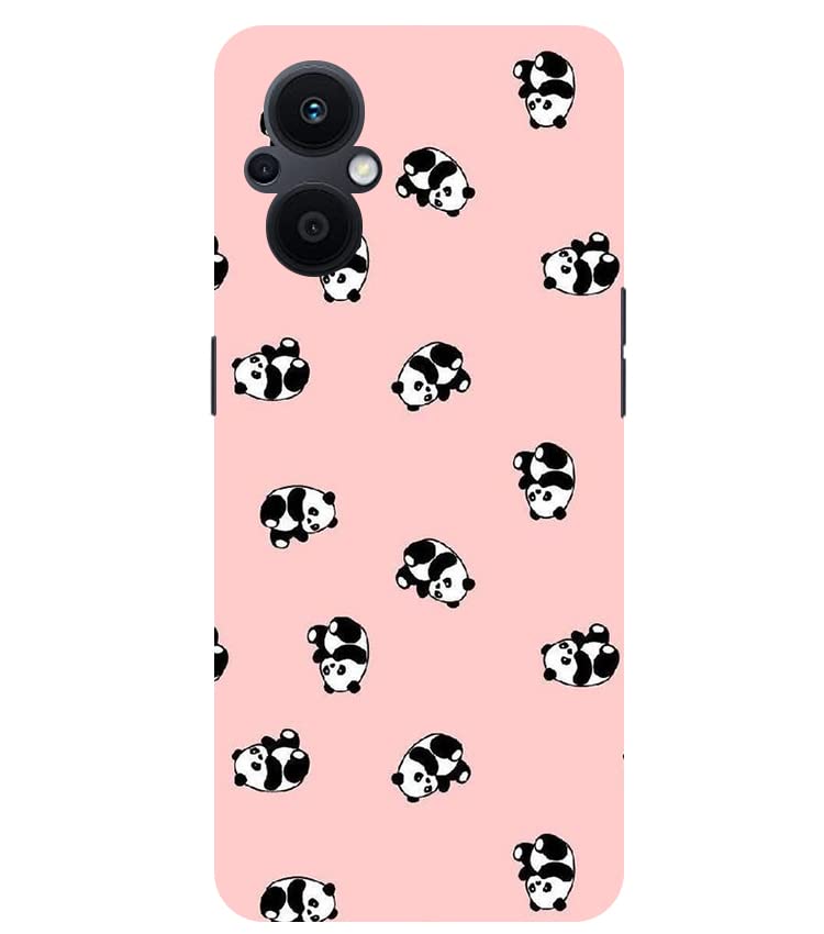 Pattern Creations Designer Panda Pattern Back Case Cover for Oppo F21 Pro 5G / F21s Pro 5G (Multicolor,Hard Plastic)