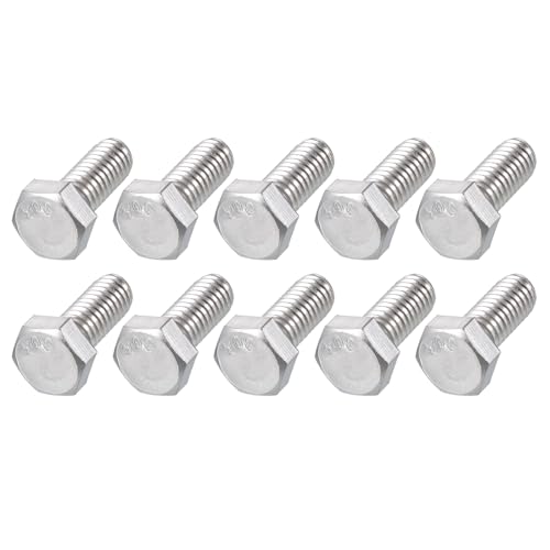 Image of METALLIXITY Hex Head Bolts (5 /16-18 x 3 /4 inch) 20Pcs, 304 Stainless Steel 18-8, Fully Threaded, External Hex Drive, Plain Finish, Hex Head Screw Bolt, Silver