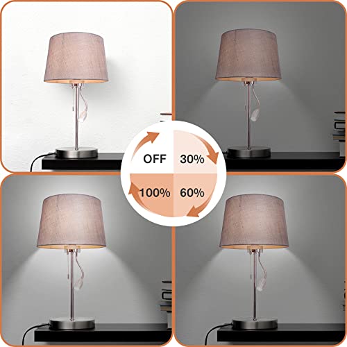 Dimmable Lamp Switch 2 Pack, Inline Dimmer Switch For Dimmable Led, Halogen, Incandescent Bulbs, White Rotary Dimmer, Inline Cord Switch Replacement For Table Lamp, Pendant Lights, Bedroom #TOP2