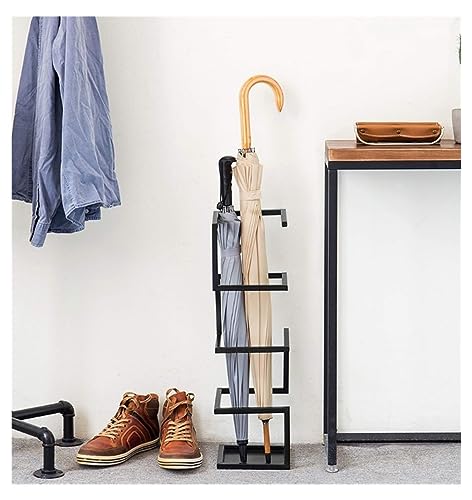 Seau à parapluie anti-goutte en métal noir | Porte-parapluie d'intérieur de couloir