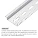 MECCANIXITY DIN Rail Slotted Aluminum Mounting Guide 12 Inch x 1.4 Inch x 028 Inch for Electrical Industrial Products Silver Tone 4 Pcs