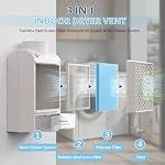3 en 1 Kit d'aération pour sécheuse intérieur, boîte d'évacuation avec filtre à écran en acier inoxydable, amélioré Air Système de tiroir à eau de qualité,Plus 6 Filtres en polyester supplémentaire pour vêtements électriques Dryers-2025 Nouvelle mise à jour