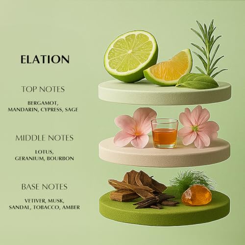 Image of Eze Perfume Elation Perfume For Men - 30ml | Premium Long Lasting Fragrance with Bergamot, Mandarin, Sandalwood & a Premium Blend of Herbs, Florals & Woods | Bold Masculine Scent | Luxury Gift for Him