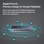 TP-Link TL-SG108 8 Port Gigabit Unmanaged Ethernet Network Switch, Ethernet Splitter Plug & Play Fanless Metal Design Shielded Ports Traffic Optimization - Image 2