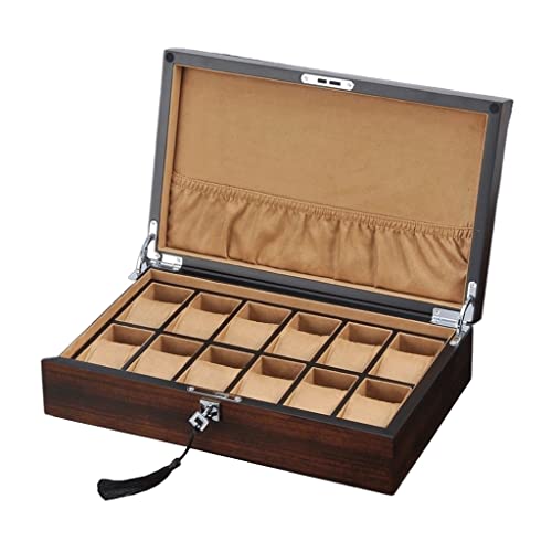 Boîte de présentation de bijoux de montre YZCIS avec fente et serrure pour rangement de luxe