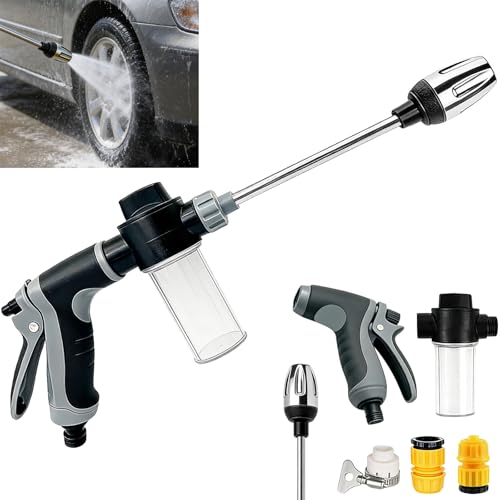 Pistolet Haute Pression Power Jet, Pistolet Haute Pression pour Tuyau de Jardin, 3 modes de pulvérisation, pour Lavage Voiture et arrosage du jardin