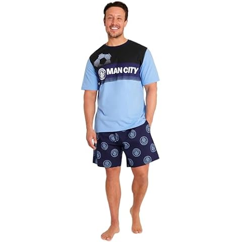 Manchester City Men's Cotton Pyjamas Set Cover