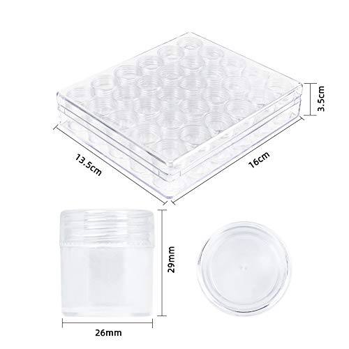 nbeads 3 Sets/90 Stück Acryl Perle Lagerung Behälter, Kunststoff Transparent Perlen Aufbewahrungsboxen mit Abgerundeten… – Bild 3