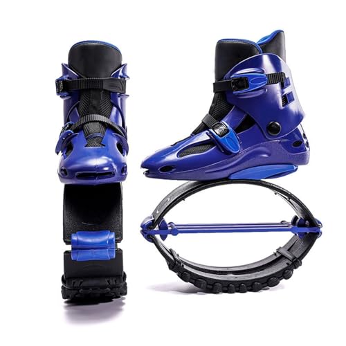Jumps Shoes Sapatos de salto de retalhos azuis e pretos, botas de corrida antigravidade para fitness