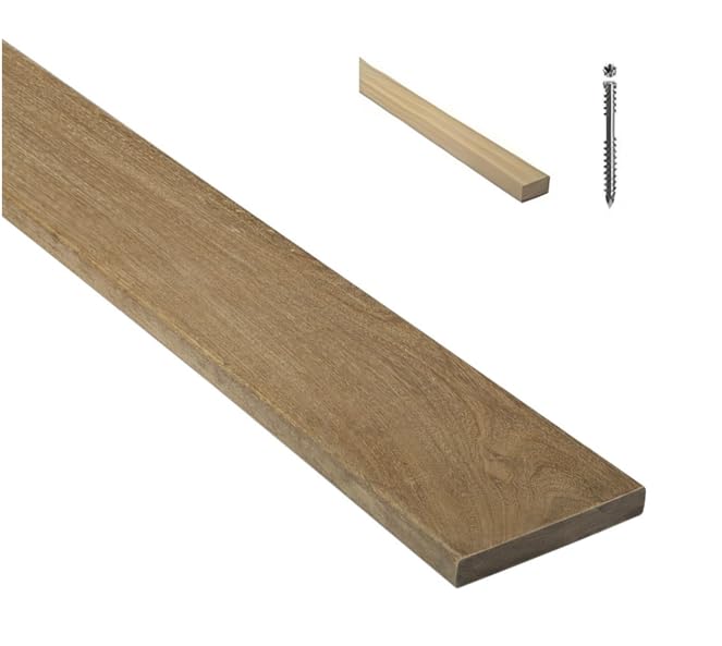 Kit terrasse en bois exotique itauba Longueur avec Lambourde et vis (Kit : 10m² - lames : 1550mm)