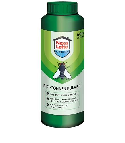 Nexa Lotte Bio-Tonnen Pulver 600g - gegen Gerüche & Maden mit ätherischen Ölen kompostierbar für Küchenabfälle geeignet