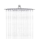 Ibergrif - Edelstahl Kopfbrause Regendusche, Duschkopf, 12 Zoll, Edelstahl, Silber, 30 CM, M20299
