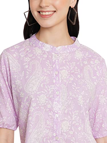 Image of FABRIC FITOOR Women's Cotton Pejali Print Regular Shirt