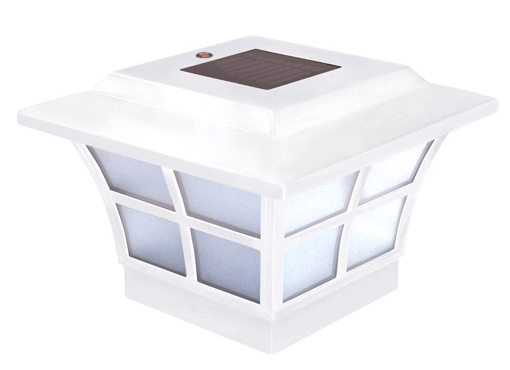 Éclairage de poteau Prestige Classy Caps en PVC blanc de haute qualité