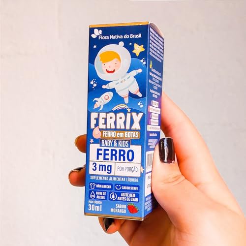 Ferrix Kids (Ferro 3mg/porção) Gotas 30ml Sabor Morango - Flora Nativa