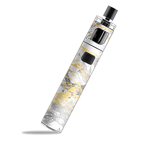 IT'S A SKIN Decal Vinyl Wrap for Aspire PockeX AIO Vape Pen Mod Stickers Sleeve/Gold Marble White Gray Swirl Stone Granite