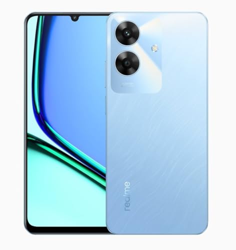 realme Note 60 Smartphone 4+128GB,Pantalla 6.74in,Modo Eye Comfort 90Hz,batería 5000mAh,procesador UNISOC T612,cámara 32MP Ultra HD,Soporte para Tarjeta Micro-SD,Azul