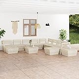 L'ensemble de meubles de jardin est fabriqué en bois de sapin imprégné, ce qui le rend durable et stable