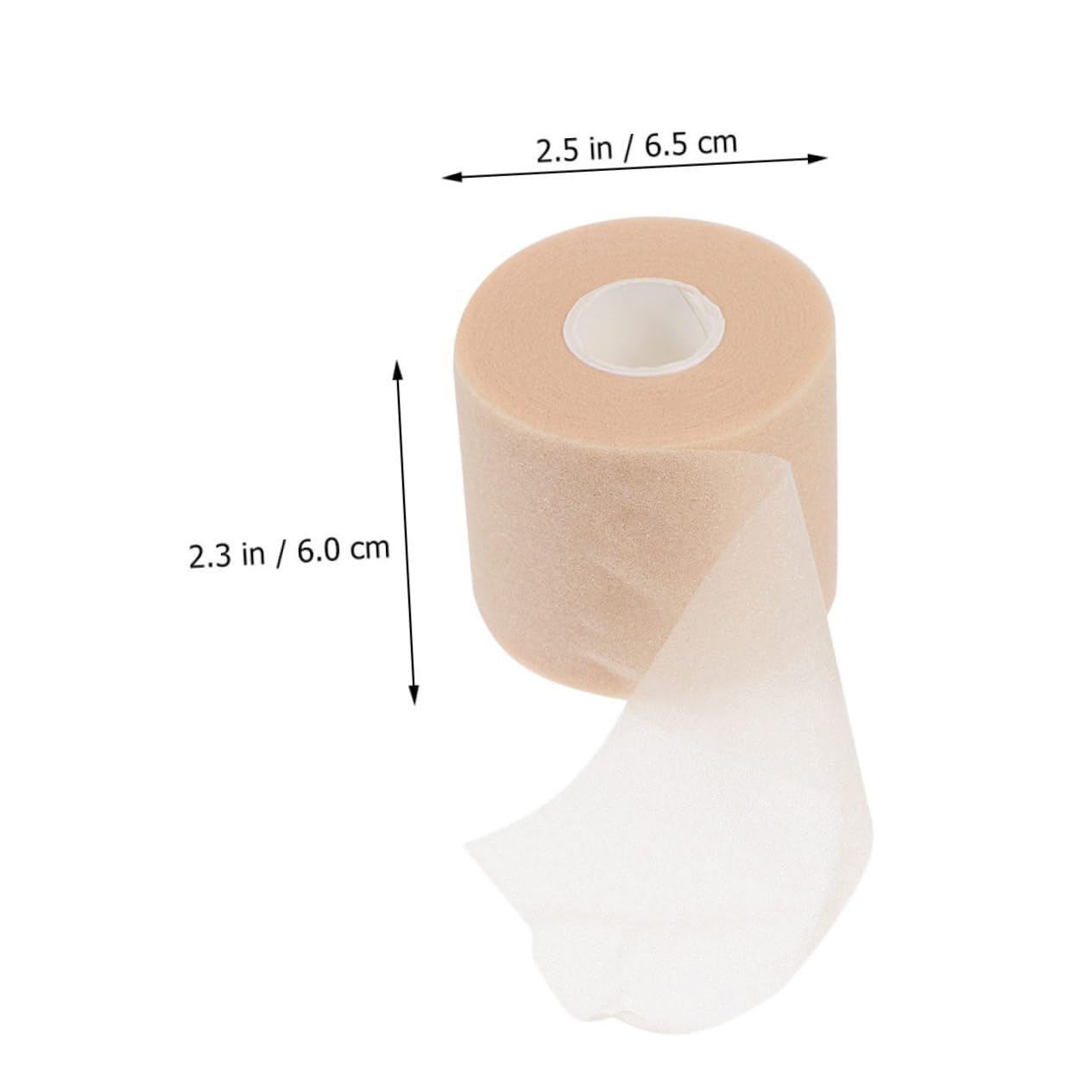 MOLUCKFU 2 Rolls Sports Athletic Tape Breathable Soccer Tape Atheltic Tape Self- Foam Underwrap Elastic Sport Tape Khaki Sponge