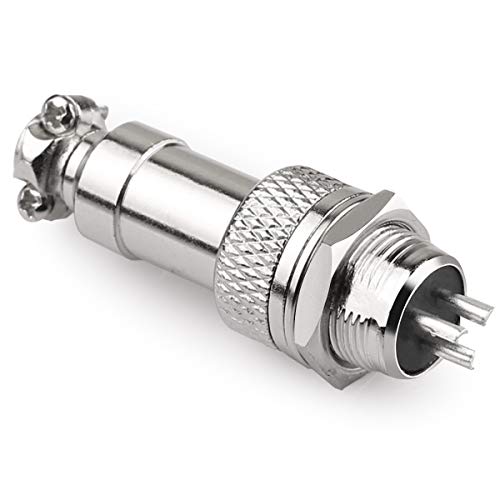 Image of GX16 3 Pins Panel Metal Mount Circular Metal Aviation Connector Adapter Male Female Plug Socket with Waterproof Cap (10 Pcs)