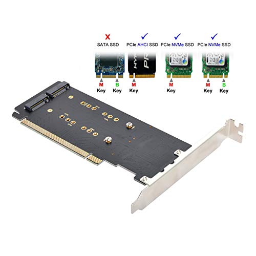 Image of Combo M.2 NGFF B-Key & mSATA SSD to SATA 3.0 Adapter Converter Case Enclosure with Switch