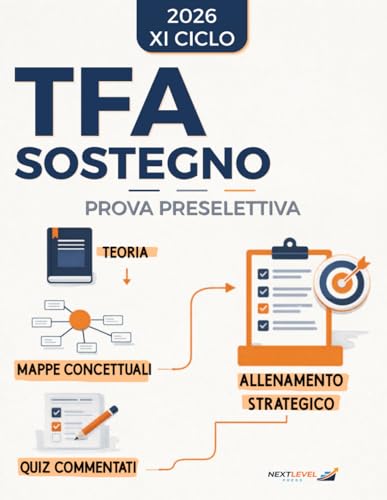 TFA Sostegno - Prova Preselettiva: Metodo completo per superarla anche con poco tempo, evita gli errori più comuni e allenati con mappe concettuali, ... e simulazioni complete (Italian Edition)