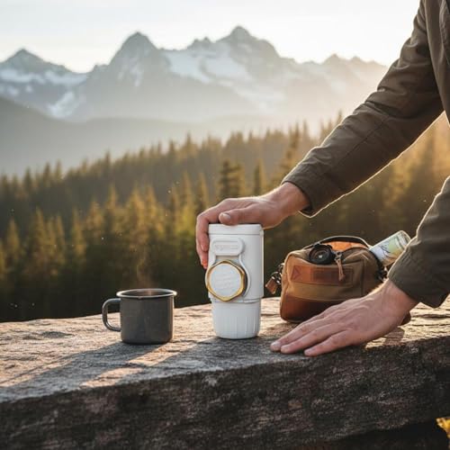 Image of Hand Press Espresso Maker Lightweight Portable Espresso Maker Easy to Clean Manual Coffee Machine for Commuters, Campers, Outdoor, Home, Office Black