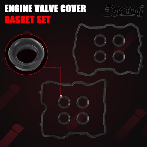 Image of Engine Valve Cover Gasket Set Compatible with Subaru Vehicle Crosstrek Impreza XV Crosstrek 2.0L, Forester Legacy Outback 2.5L H4 2011-2019 Replaces# VS 50830 R, VS50830R, 13270AA190, VS50725