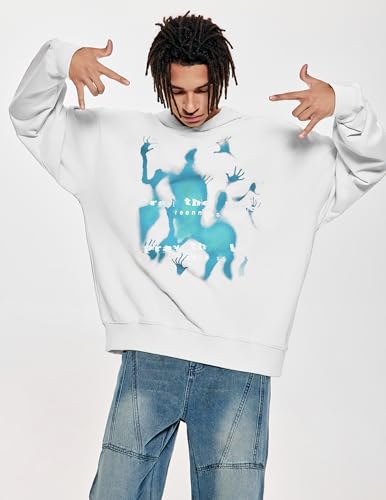 Vamtac Mens Oversized Graphic Y2k Hoodies Vintage Fashion Streetwear Casual Hooded Sweatshirt Unisex Pullover Tops