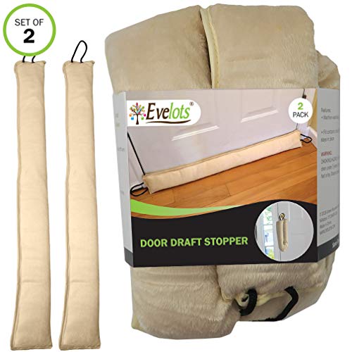 Evelots Door/Window Draft Stopper-Hanging-36 Inches -Block Cold/Bug/Dust-Set/2