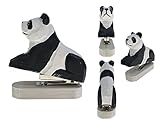 Vivid Handmade Wood Carving Cartoon Mini Animal Stapler for School Office Stationery Children Christmas Gift (Panda)