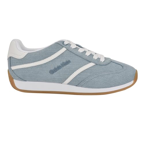 Calvin Klein Women's Avyenna Sneaker, Medium Blue Denim/White 420, 8 by Calvin Klein - Used condition - Image 2