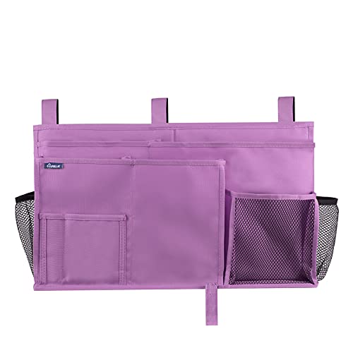 Image of Surblue Caddy Hanging Organizer Bedside Storage Bag for Bunk and Hospital Beds (Purple)