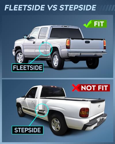 Image of Nilight Taillight Assembly Compatible with 2003-2006 Chevy Silverado Pair