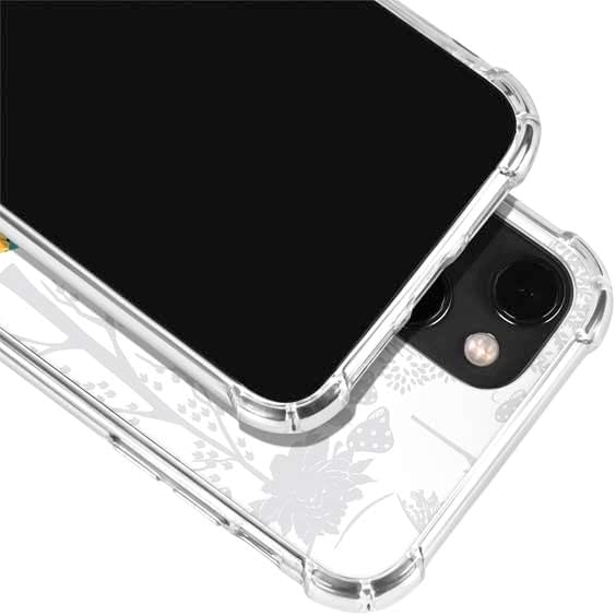 Skinit Clear Phone Case Compatible with iPhone 14 - Officially Licensed Disney Alice in Wonderland (Animated) Silhouette Curiouser and Curiouser Design