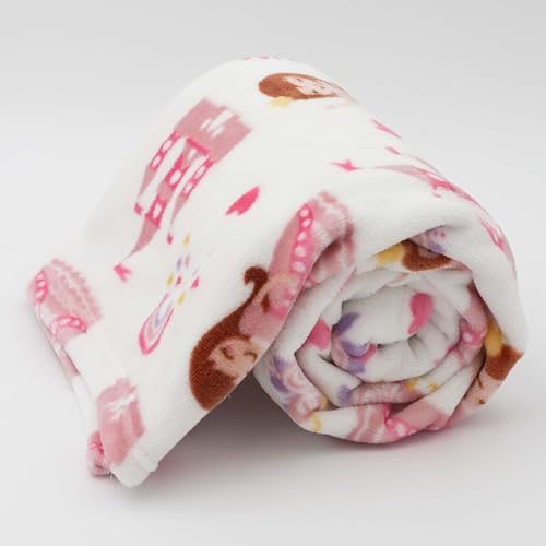 Image of Flannel Toddler Blanket - 50 inchx40 inch Soft Kids Throw for Boys & Girls - Perfect for Naptime, Travel & Bedding (Princess)