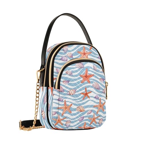 Sac à main bandoulière compact motif étoile de mer pour éviter les sacs lourds