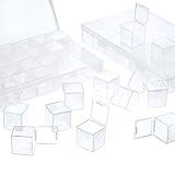 TecUnite 2 Packs Large Separate 28 Grids Diamond Embroidery Box Plastic Diamond Painting Accessories Diamond Painting Kit Jewelry Organize Box Beads Organizer Storage Craft Box