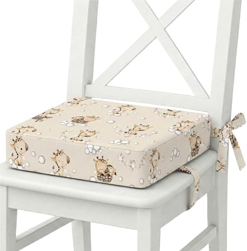 Kindersitzerhöhung 32x32x8 cm für Esstisch rutschfeste Unterseite | Sitzerhöhung Stuhl Kind mit verstellbaren Gurten rutschfester Unterseite abnehmbarer Bezug Kleinkind kompakt Gir