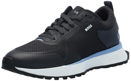 Image of BOSS Men's Big Logo Mesh Mix Lace Up Sneaker